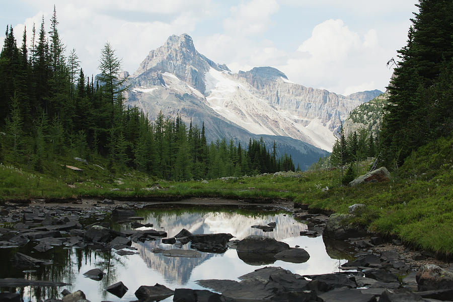 Sunlit Mountain Reflecting An Alpine Photograph by Michael Interisano / Design Pics
