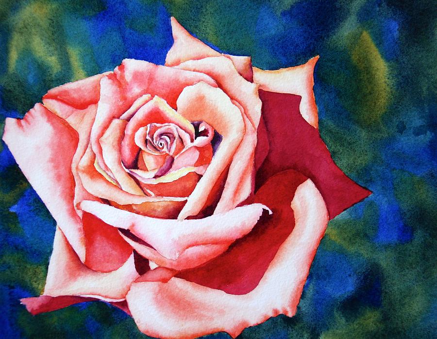 Sunlit Peach Rose Painting by Eva Nichols | Fine Art America