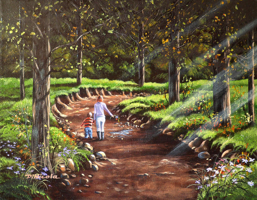 Sunlit Stroll Painting by Anthony DiNicola