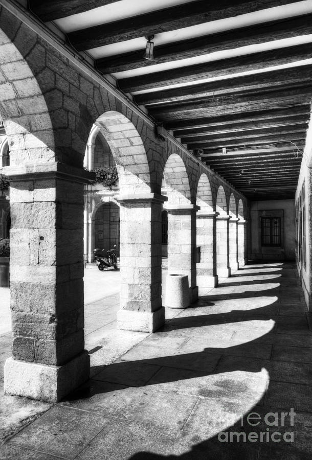 Sunny Arches Of Vienne BW Photograph by Mel Steinhauer