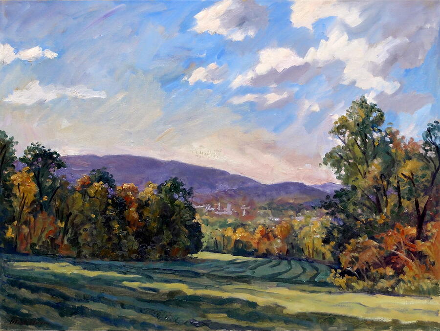 Sunny Autumn Day/Berkshires Painting by Thor Wickstrom