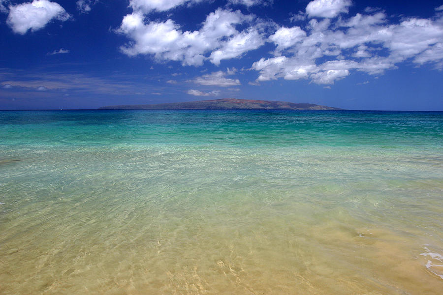 Sunny Blue Beach Makena Maui Hawaii Photograph