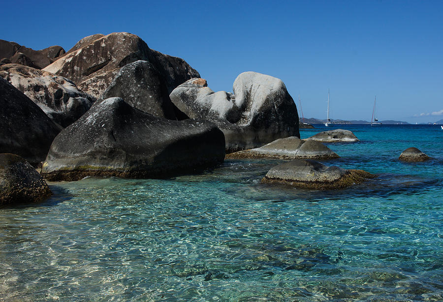 Sunny Caribbean Beach - The Baths on Virgin Gorda British Virgin Islands Photograph by Georgia Mizuleva