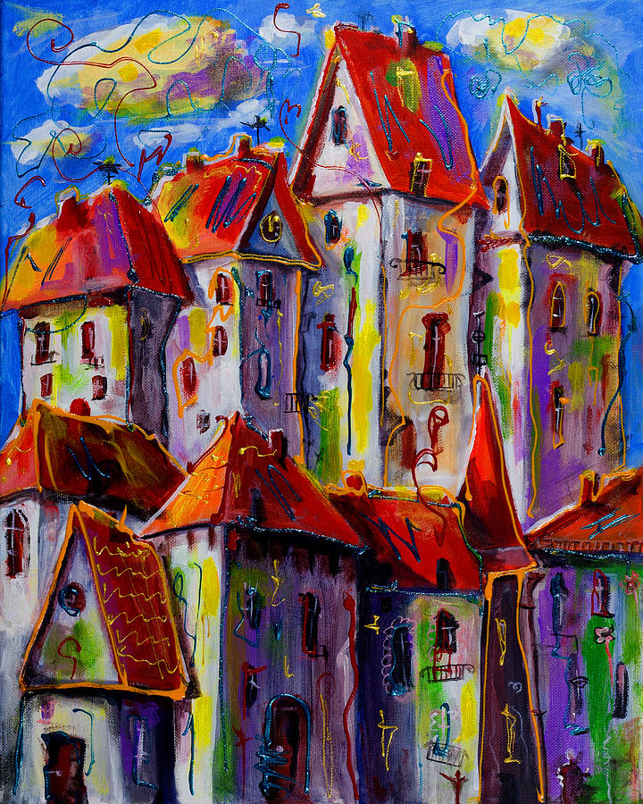 Sunny City Painting by Maxim Komissarchik