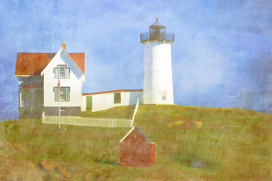 Lighthouse Photograph - Sunny Day at Nubble Lighthouse by Carol Leigh