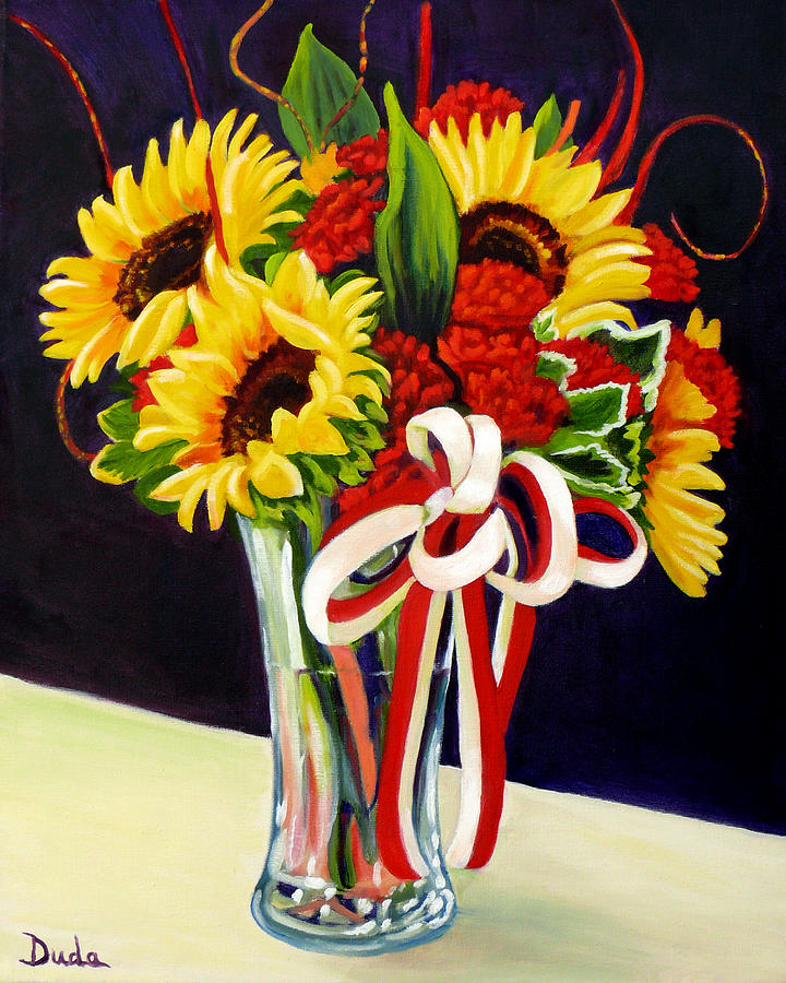 Sunny Day Bouquet Painting by Susan Duda