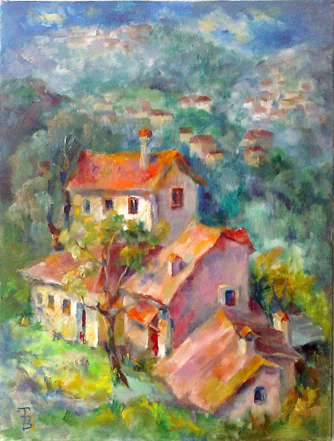 Landscape Painting - Sunny day in Provence by Tatyana Berestov