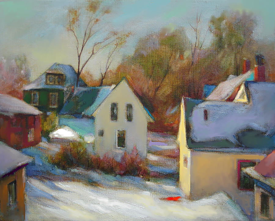 Sunny Day In Winter Painting by Svitozar Nenyuk