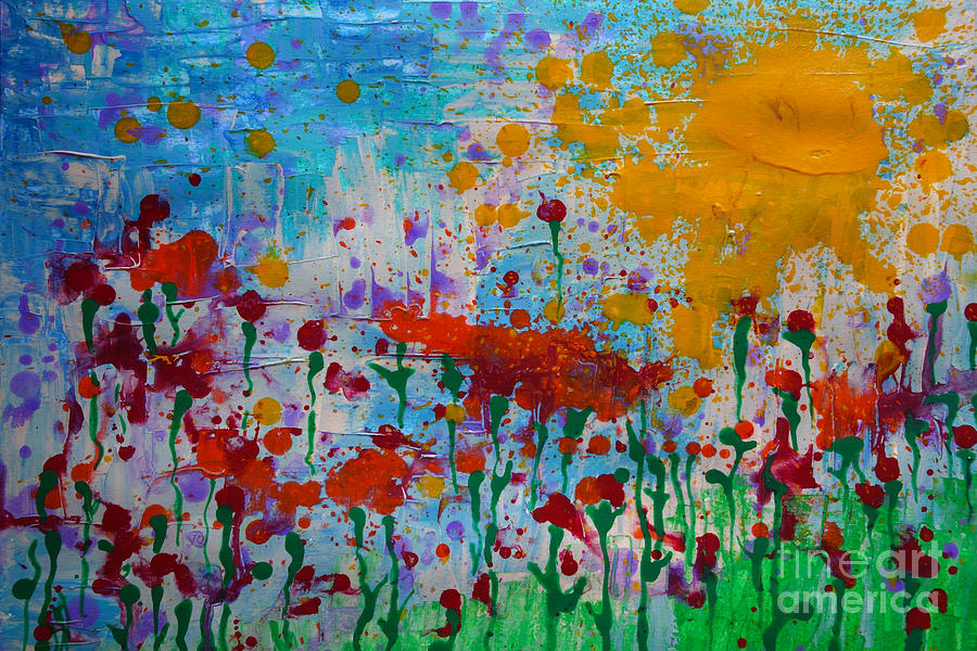 Flower Painting - Sunny Day by Jacqueline Athmann