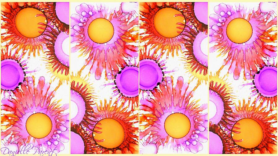 Sunny Happy Abstract Alcohol Inks Painting by Danielle Parent - Fine ...