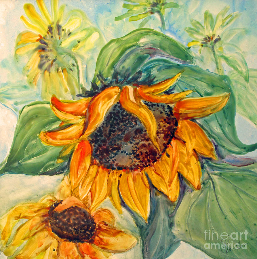 Sunny Painting by Louise Peardon