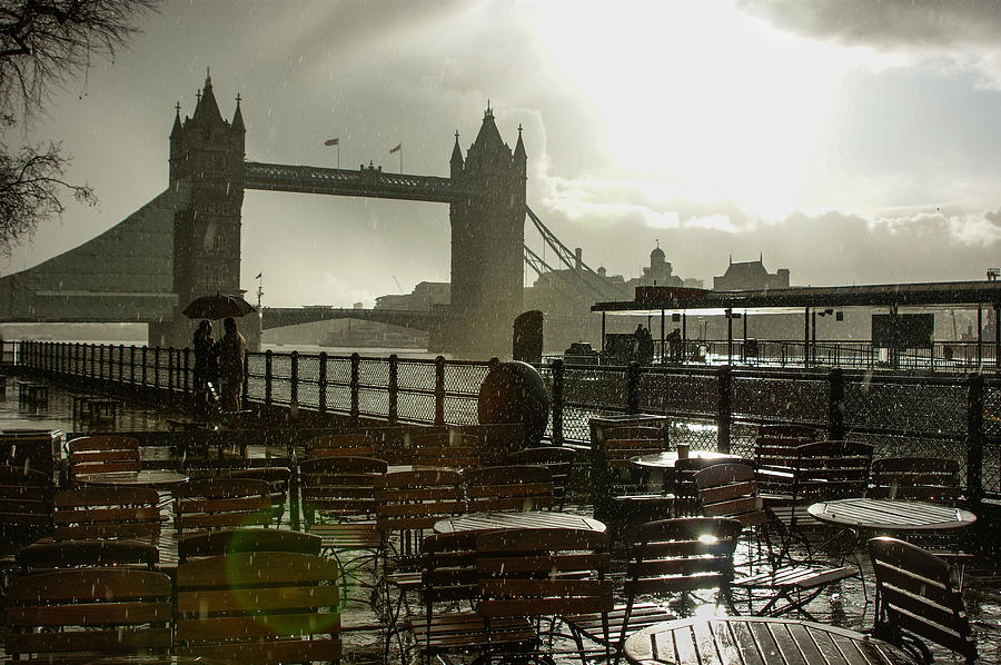 Sunny Rainstorm In London England Photograph