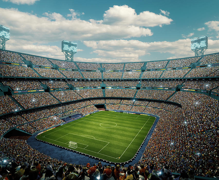 Sunny Soccer Stadium Panorama Photograph by Dmytro Aksonov