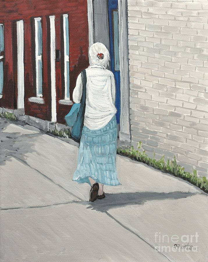 Street Scenes Painting - Sunny Street by Reb Frost