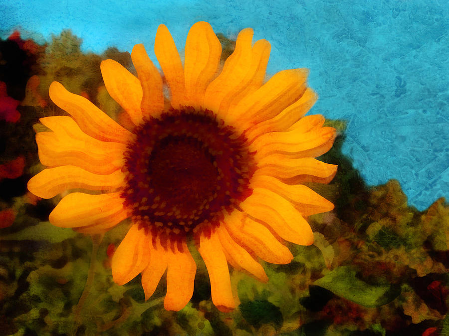 Sunny Sunflower  Digital Art by Ann Powell