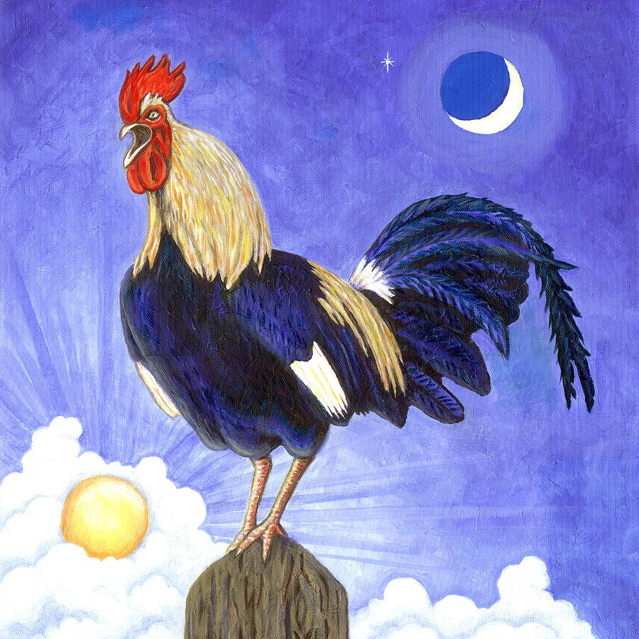 Rooster Painting - Sunny the Rooster by Linda Mears