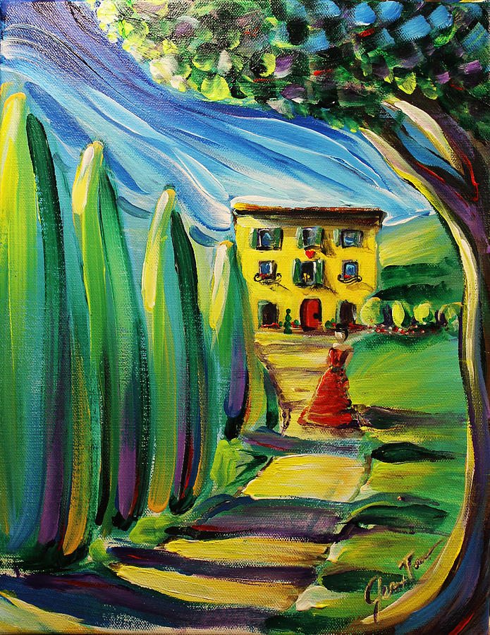 Villa Painting - Sunny Villa by Jennifer Treece