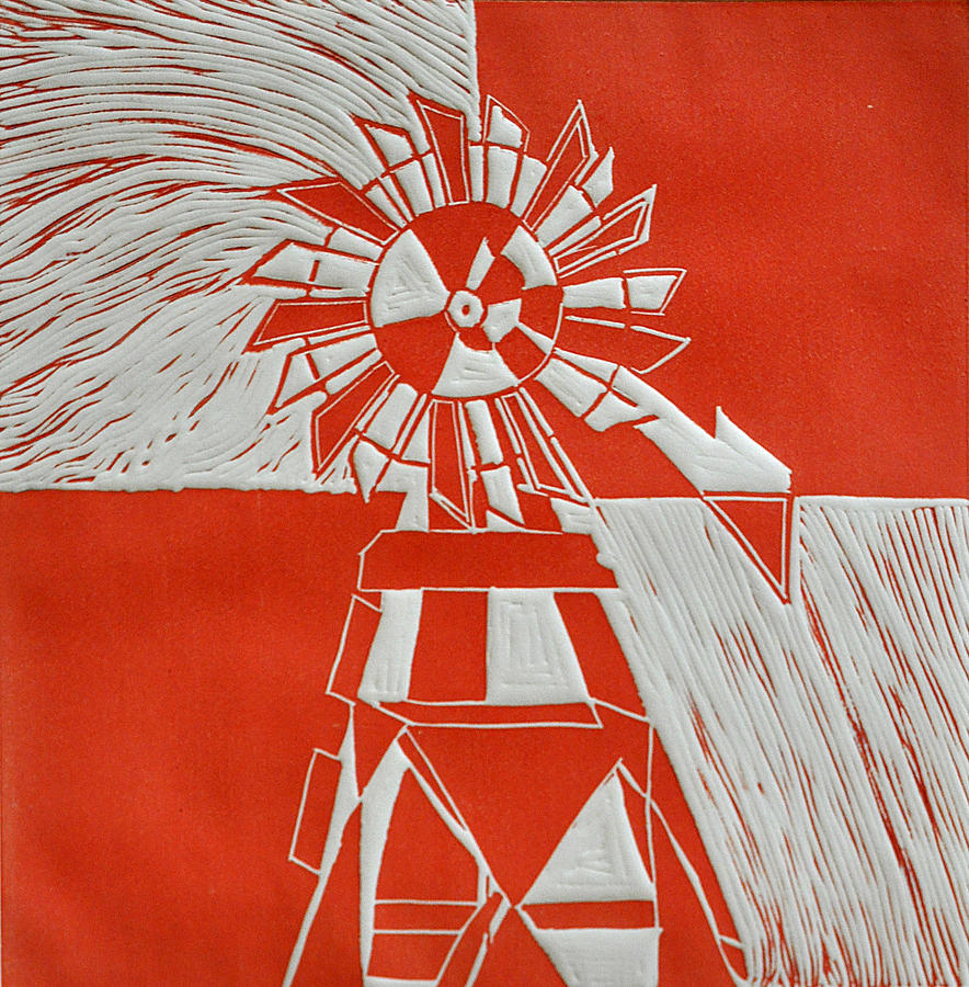 Sunny Windmill Mixed Media by Verana Stark