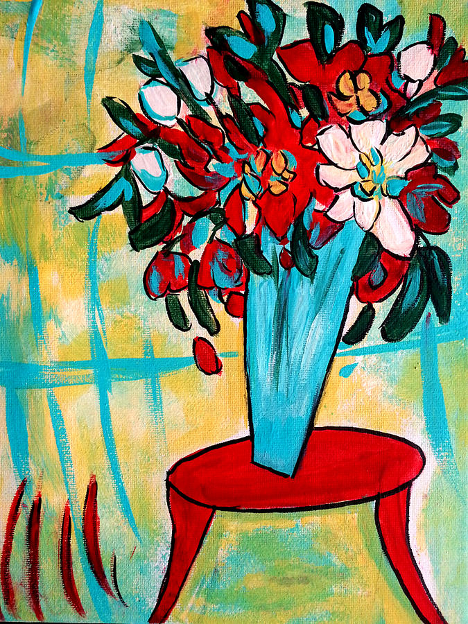 Floral Painting - Sunny Window by Nikki Dalton