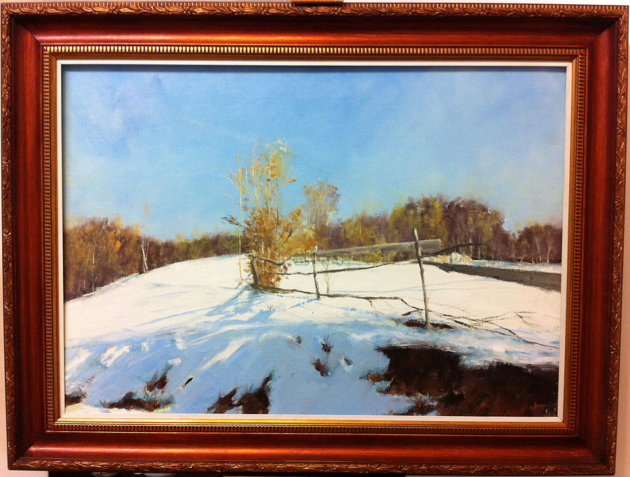 Landscape Painting - Sunny Winter by Bar Valentin