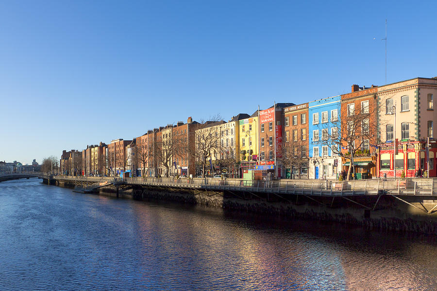 Sunny Winter Day On The River Liffey In Dublin Photograph by Mark Tisdale
