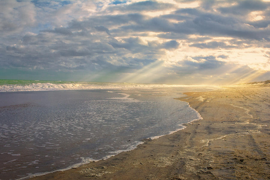 Sunrays on the Ocean Photograph by Mary Almond