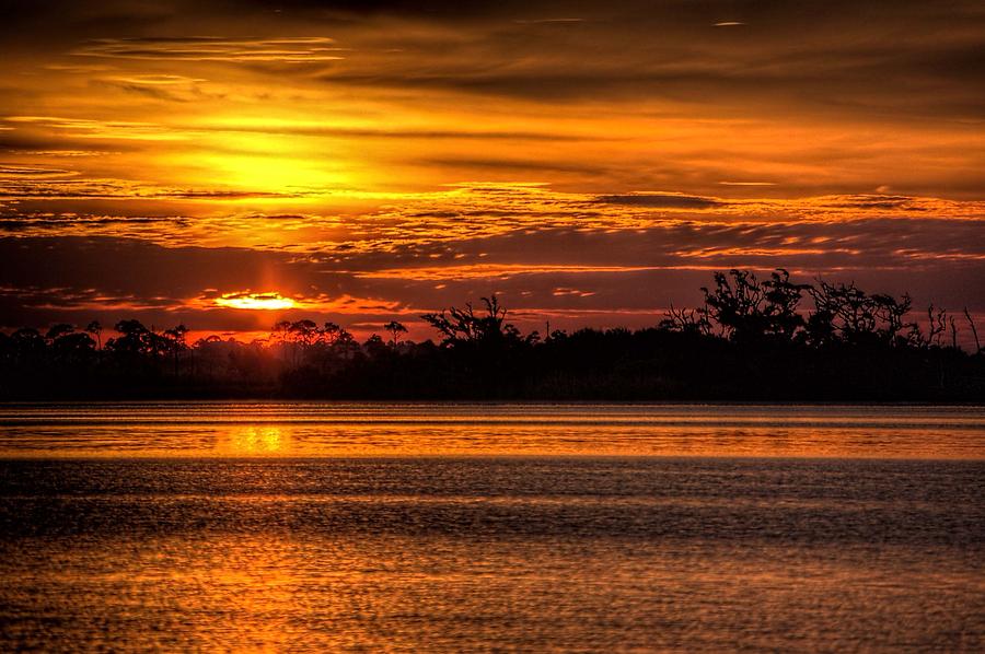 Sunrise Across the Water Digital Art by Michael Thomas