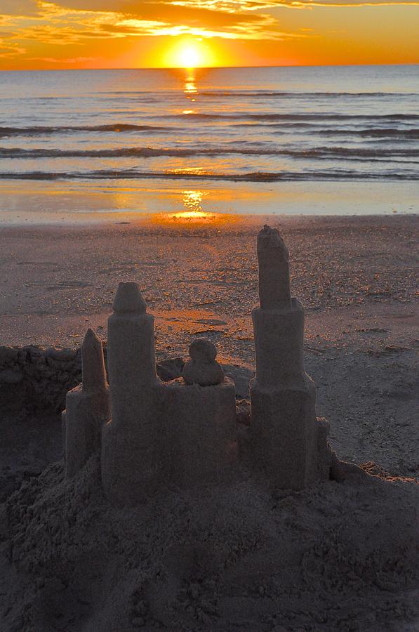Sunrise and Sand Castles Photograph by Kristina Deane