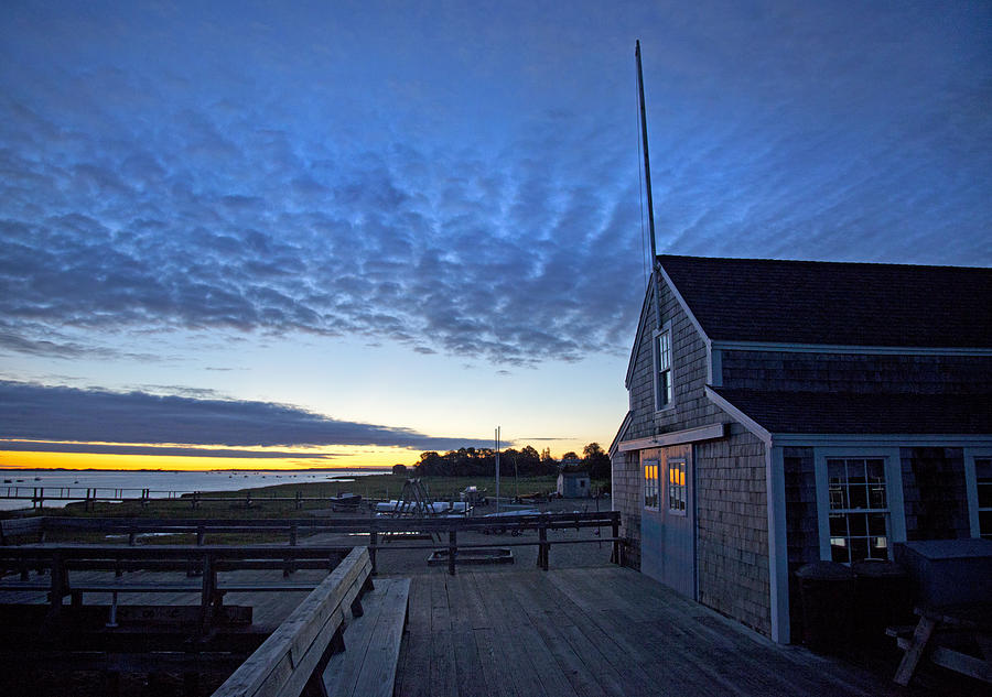 Sunrise at Barnstable Yacht Club Photograph by Charles Harden