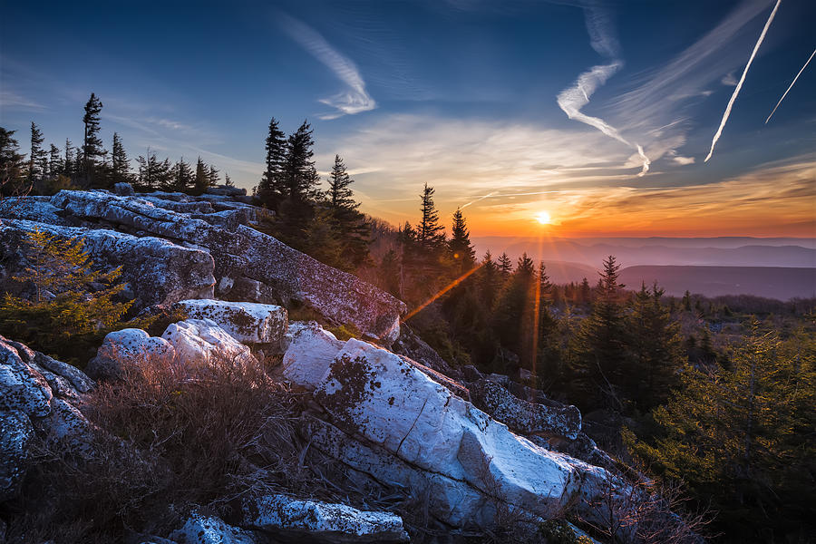 Mountain Photograph - Sunrise at Bear Rocks by Eduard Moldoveanu