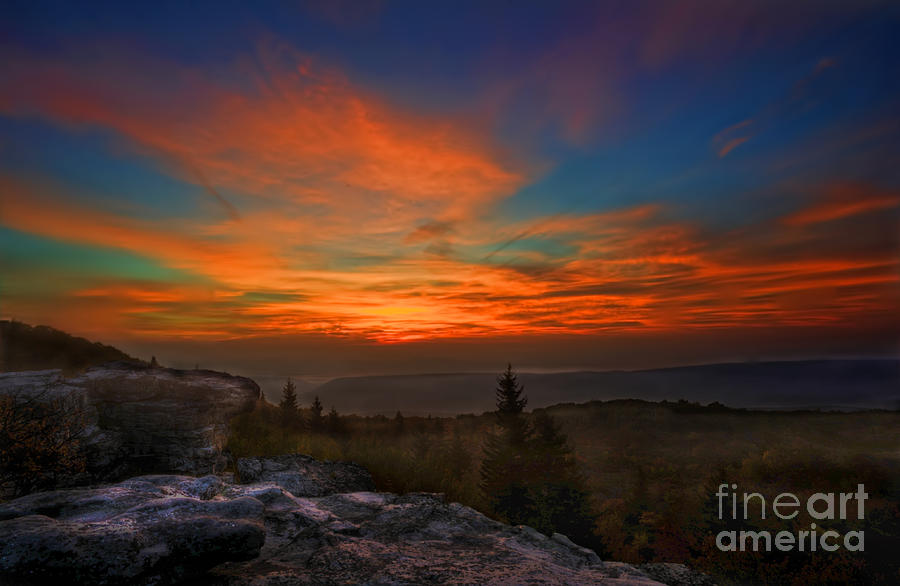 Sunrise at Bear Rocks in Dolly Sods Photograph by Dan Friend