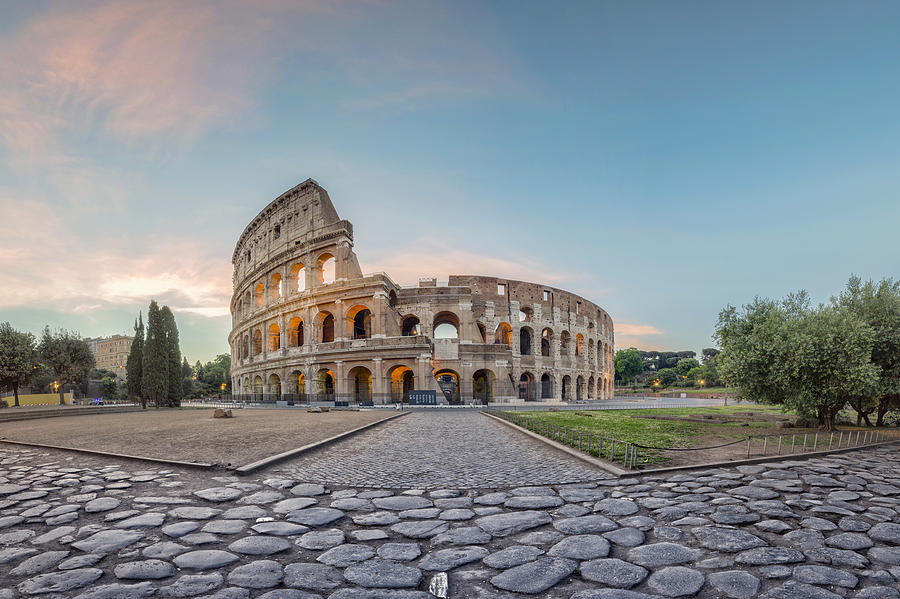 Sunrise at Colosseum, Rome, Italy Photograph by DieterMeyrl