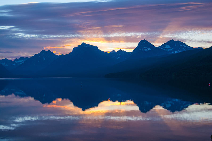 Sunrise at Lake MacDonald GNP Photograph by Michael Gooch - Pixels