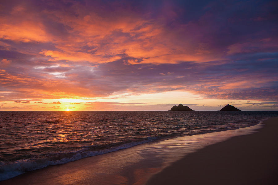 Sunrise At Lanikai Beach  Kailua Photograph by Tomas del Amo