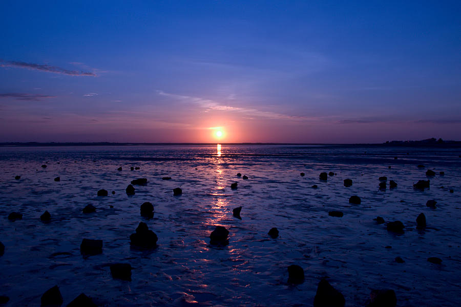Sunset Photograph - Sunrise at Low tide by Robert Bascelli