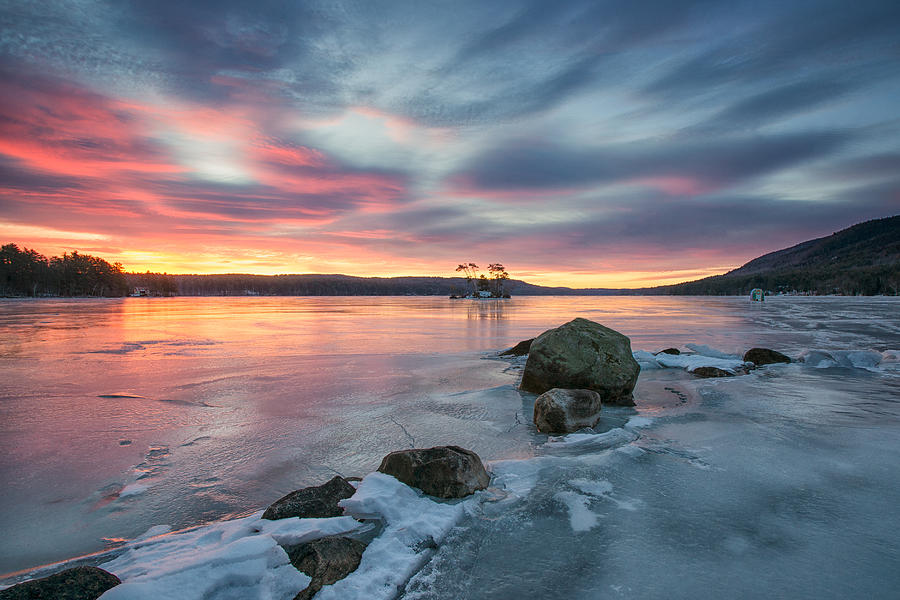 Sunrise at Moose Pond  Photograph by Darylann Leonard Photography