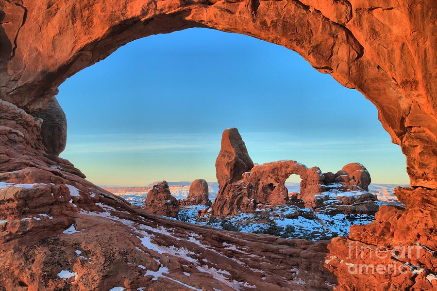 Arches National Park Photograph - Sunrise At North Window by Adam Jewell