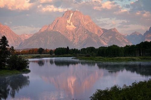 Sunrise at Oxbow Bend 1 Photograph by Marty Koch