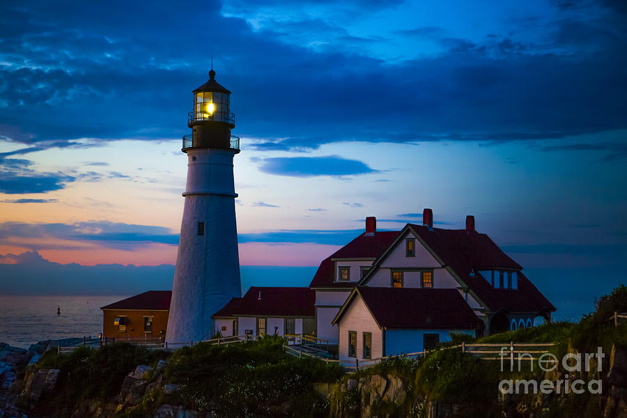 Sunrise at Portland Head Lighthouse Photograph by Diane Diederich