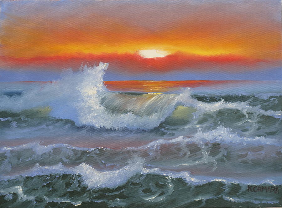 Sunrise at Sea Painting by Kathie Camara