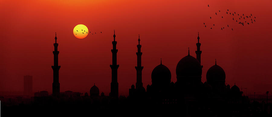 Sunrise At Sheikh Zayed Grand Mosque Photograph by Figurative Speech