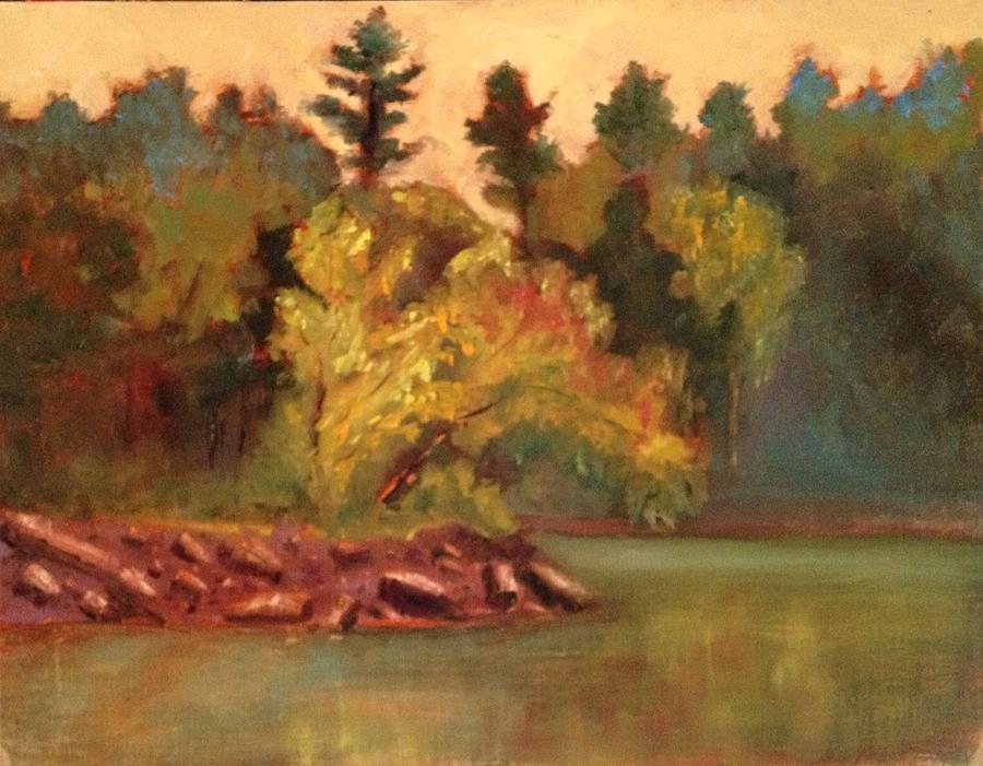 Sunrise Painting - Sunrise at Sleepy Hollow by Jenell Richards Sunrise Painting - Sunrise at Sleepy Hollow by Jenell Richards