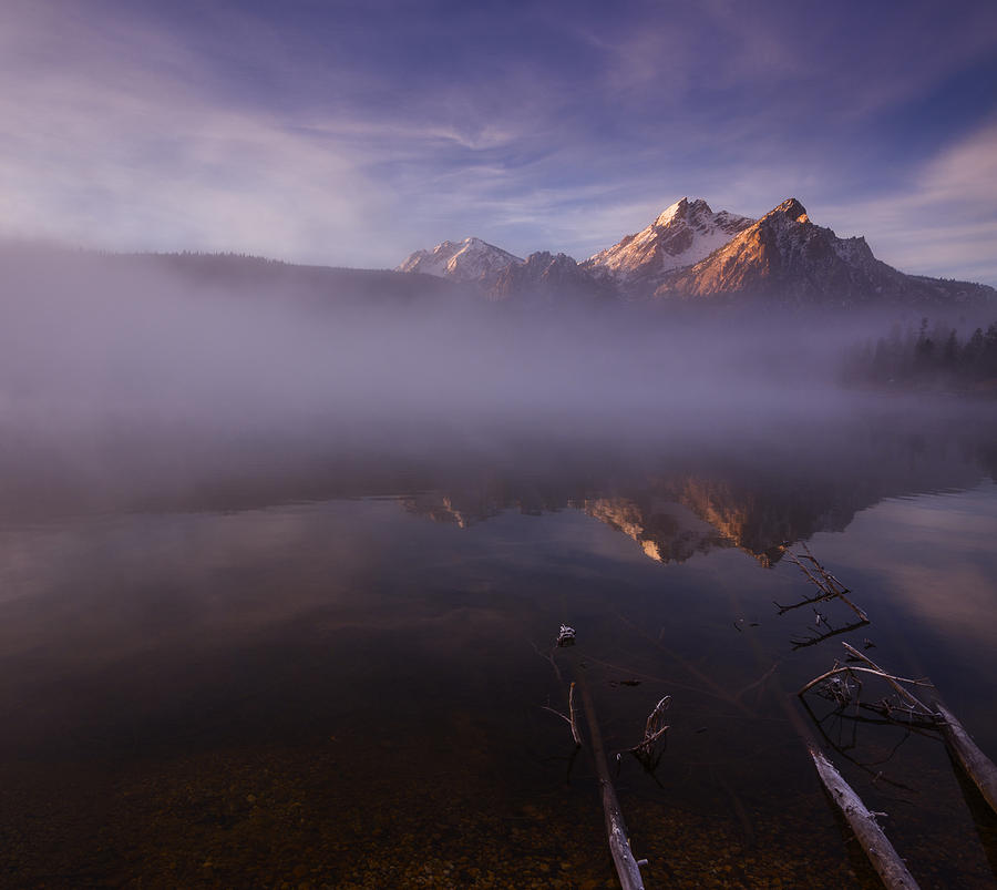 Nature Photograph - Sunrise at Stanley Lake Idaho by Vishwanath Bhat