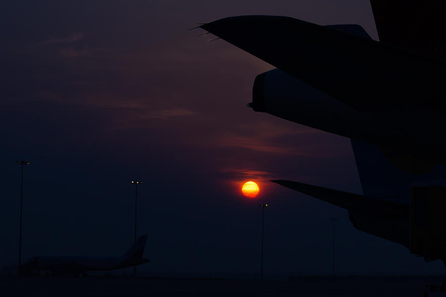 Sunrise at the airport Photograph by SAURAVphoto Online Store