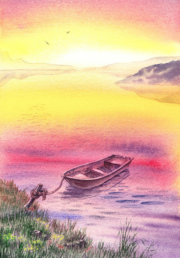 Sunrise At The Lake Painting by Irina Sztukowski