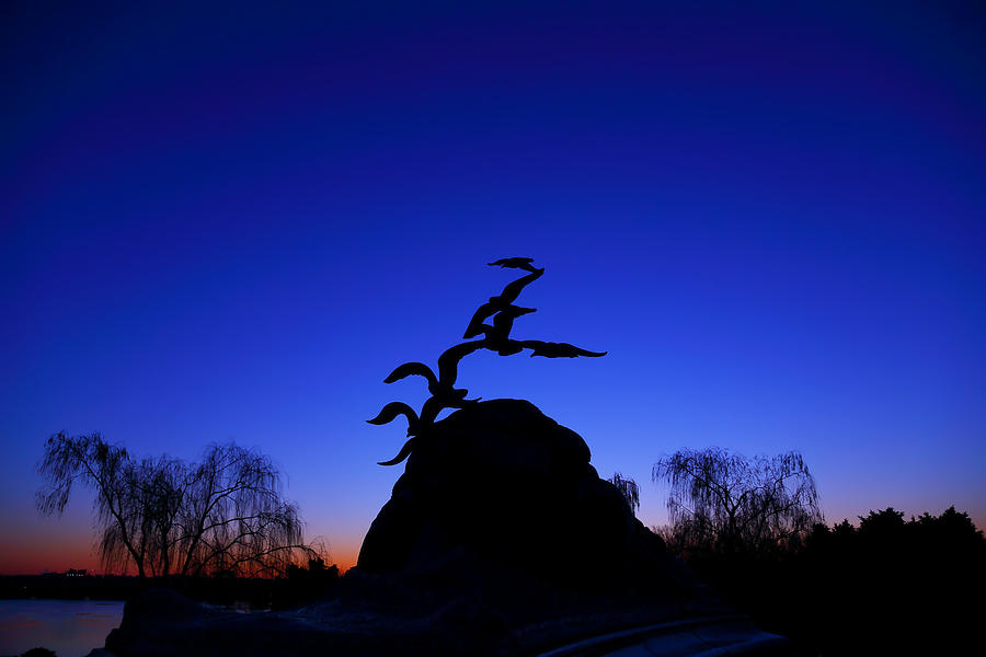 Sunrise At The Navy  Merchant Marine Memorial Photograph by Metro DC Photography