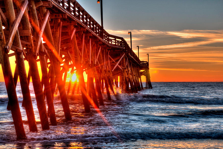 Sunrise Photograph - Sunrise at the Pier by Cathie Crow