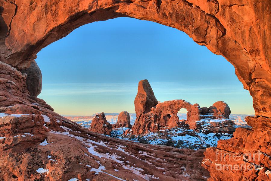 Sunrise At Turret Arch Photograph by Adam Jewell