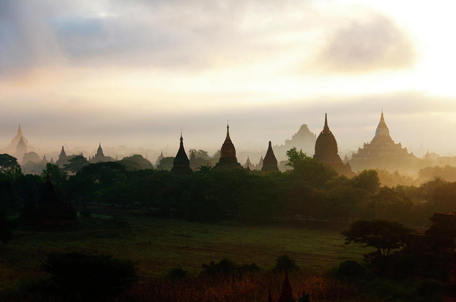 Sunrise, Bagan, Myanmar Photograph by Leontura