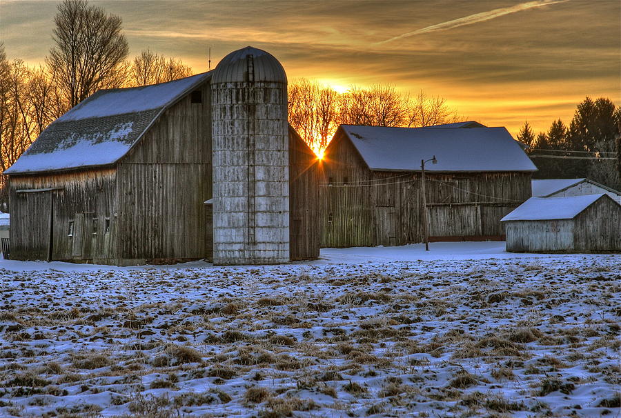 Sunrise Barns Photograph By Steve Ratliff   Fine Art America